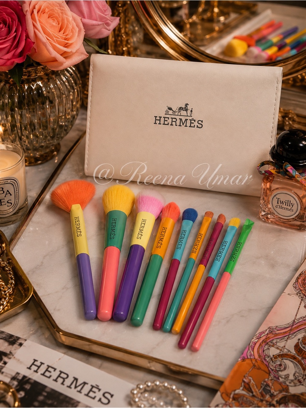 Makeup Brushes Set - 10 Pieces with Pouch